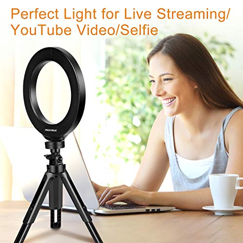 Maquillaje Anillo Light 6" Beauty Selfie Photo Light Kit con Soporte Lámpara LED súper Brillante para fotografía Videos de Youtube Streaming Instagram