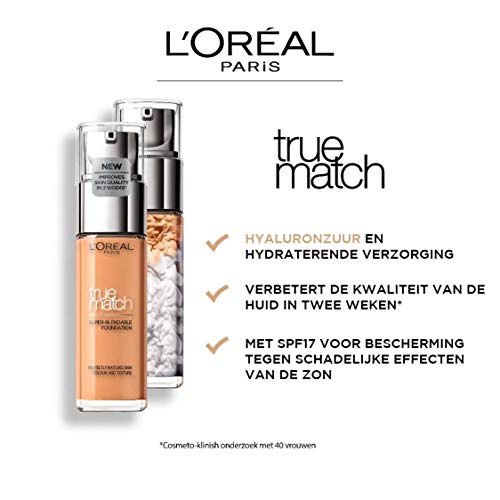 Maquillaje de L'Oréal Paris Perfect Match, D5 / W5 Golden Sand, 1er Pack (1 x 30 ml)