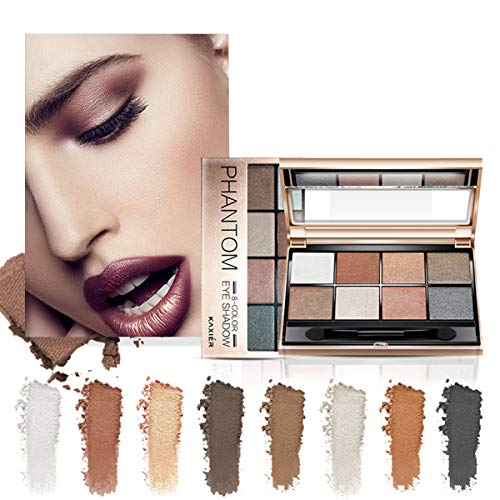 Maquillaje de ojos profundo Sombra de ojos de 8 colores Sombra de ojos waterproof y resistente al sudor Sombra de ojos de color tierra Maquillaje desnudo perlado mate (01)
