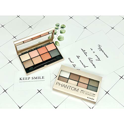 Maquillaje de ojos profundo Sombra de ojos de 8 colores Sombra de ojos waterproof y resistente al sudor Sombra de ojos de color tierra Maquillaje desnudo perlado mate (01)