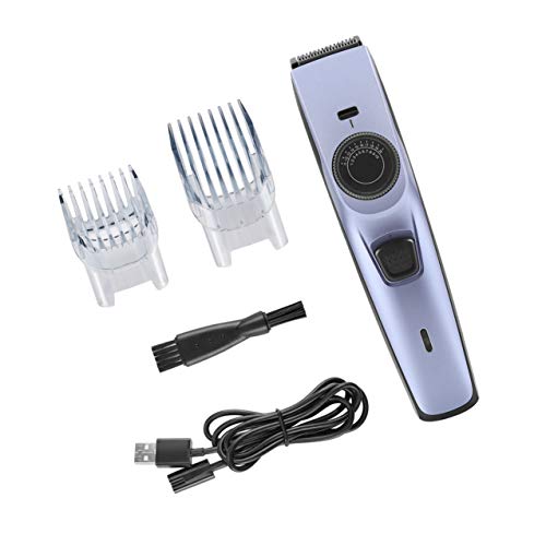 Maquina Cortapelos Hombres, Profesional Cortadora de cabello eléctrica y Afeitadora de barra USB Recargable Sin cable Kit de corte de pelo Barbero con Botón ajustable para Hombres Perro Mascotas