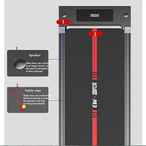 Máquina para correr motorizada ultradelgada y silenciosa, máquinas para caminar de velocidad ajustable y plegables para hacer ejercicio, para la oficina en casa, cinta de correr profesional con parla