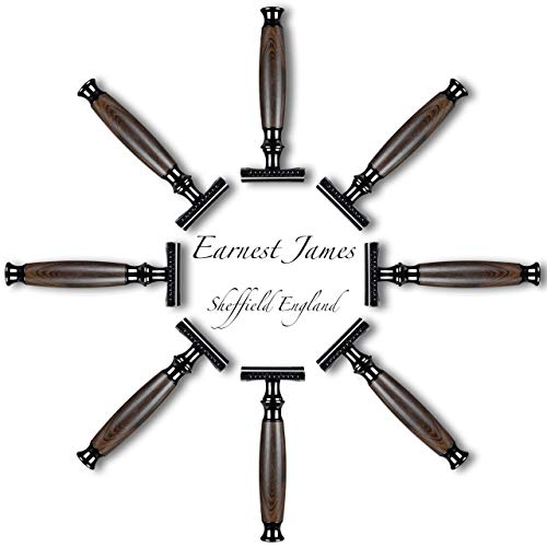 Maquinilla de afeitar de seguridad, doble filo |"POLE STAR" | Mango de acero ext largo | Afeitado de calidad, diseño clásico | Sostenible, Duradera | Ecológica | para hombre y mujer | Cuchillas inc