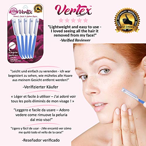 Maquinilla de afeitar facial para mujer, para remover el vello de la cara, exfoliante en el rostro de la mujer