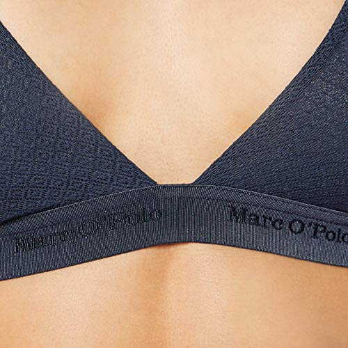 Marc O'Polo Body & Beach W-Triangle Bra Sujetador de triángulo, Azul (Navy 815), 100B (Talla del Fabricante: 085B) para Mujer