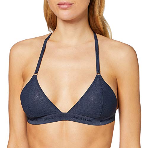 Marc O'Polo Body & Beach W-Triangle Bra Sujetador de triángulo, Azul (Navy 815), 100B (Talla del Fabricante: 085B) para Mujer