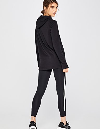 Marca Amazon - AURIQUE Sudadera Cruzada con Capucha Mujer, Negro (Black), 38, Label:S