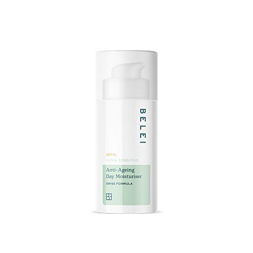 Marca Amazon - Belei Crema hidratante antiedad de día para pieles ultrasensibles con FPS 15, 50 ml