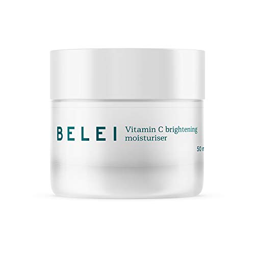 Marca Amazon - Belei - Crema hidratante iluminadora con vitamina C, 90.5% ingredientes naturales, vegana, 50 ml