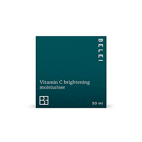 Marca Amazon - Belei - Crema hidratante iluminadora con vitamina C, 90.5% ingredientes naturales, vegana, 50 ml