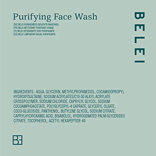 Marca Amazon - Belei Limpiador facial purificante para pieles ultrasensibles, 150 ml