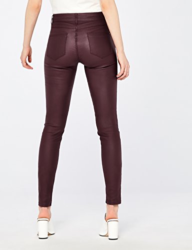 Marca Amazon - find. Pantalones Mujer, Burdeos oscuro (arándano), 38, Label: S