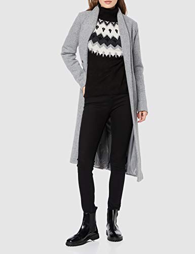 Marca Amazon - find. Statement Fairisle Jumper Suéter Mujer, Negro (BLACK), 36, Label: XS