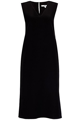 Marca Amazon - find. Vestido Geométrico con Aberturas Laterales para Mujer, Negro (Black), 36, Label: XS