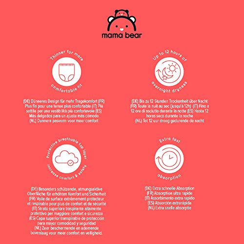 Marca Amazon - Mama Bear Pañales ultra-secos - Talla 2 (3-6 kg) - Con canales - 168 pañales (2 bolsas x 84) - Nueva versión