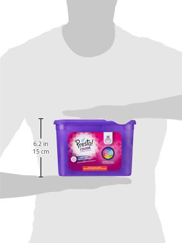 Marca Amazon - Presto! Detergente color en cápsulas, 152 lavados (4 Packs, 38 cada uno)