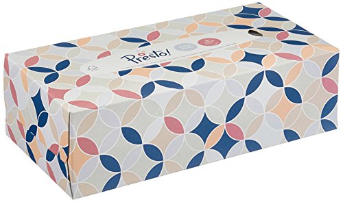 Marca Amazon - Presto! Pañuelos de 3 capas - 12 cajas (12 x 90 pañuelos)