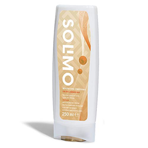 Marca Amazon - Solimo Acondicionador revitalizante para cabello dañado y seco - Paquete de 4 (4 Botellas x 250ml)