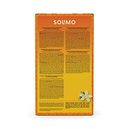 Marca Amazon - Solimo - Bandas de cera corporales con aroma de vainilla, papel de suave tejido no tejido con 4 toallitas posdepilación (4x20 bandas de cera)