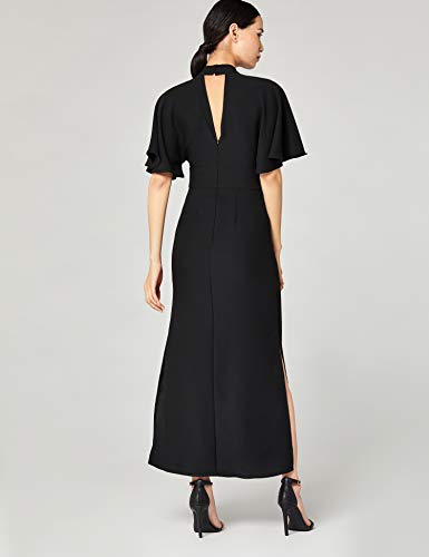 Marca Amazon - TRUTH & FABLE Vestido Mujer Estampado, Negro (Black), 42, Label: L