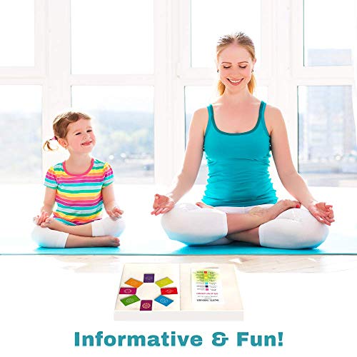 Marcapáginas Chakras Magnéticos, Diseños Originales con Información Sobre Los Chakras y Energía Equilibrada, 2,6 x 4 cm Tamaño Plegado (8 pieza)