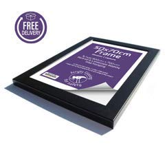 Marcos de madera de 50 x 70 cm, color negro, para póster y para colgar en la pared, frontales acrílicos, marcos de fotos