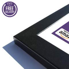 Marcos de madera de 50 x 70 cm, color negro, para póster y para colgar en la pared, frontales acrílicos, marcos de fotos