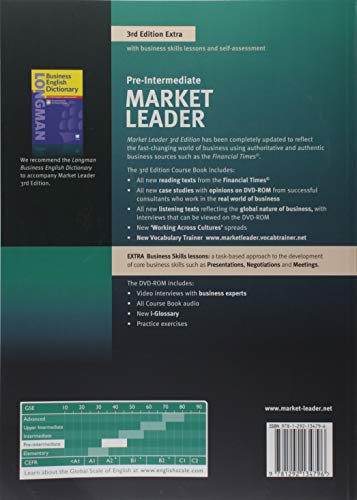 Market Leader Extra Pre-Intermediate Coursebook with DVD-ROM Pin Pack