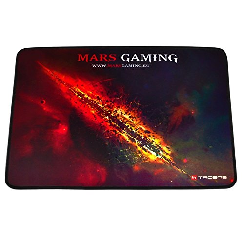 Mars gaming MMP1, Alfombrilla Gaming, Base Caucho, Máx Precisión, 35x25cm, Rojo