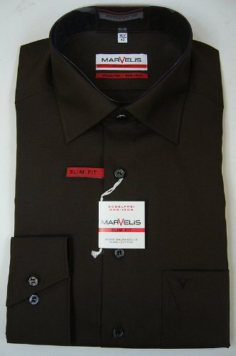 MarVelis camisa Modern Fit - algodón, 20-champán, 100% algodón, Unisex, 43