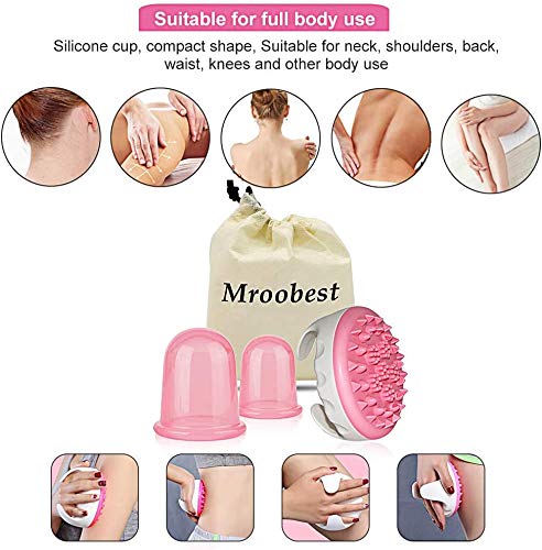 Masajeador anticelulítico, Ventosa Anticelulitica, Ventosa Celulitis, Cupping Cups, Conjunto de Masaje para Celulitis - para piel Anticelulítica, Antienvejecimiento y Suave (3 Piezas)