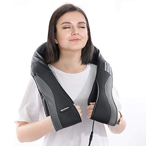Masajeador Cervical Shiatsu 3D Masajeador Eléctrico de Espalda con Calor Hombros Cintura Brazo Piernas Masajeador Intenso para Aliviar el Dolor Muscular Relájese en la Oficina coche Casa