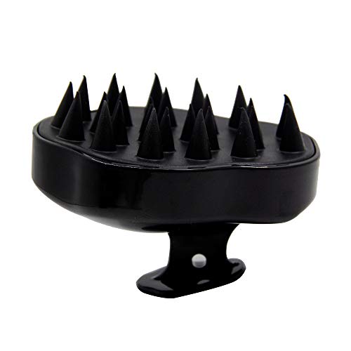 Masajeador Cuero Cabelludo, cepillo para champú peine flexible de silicona suave, promueve el crecimiento del cabello, protege la manicura, para Hombres, Mujeres y Mascotas