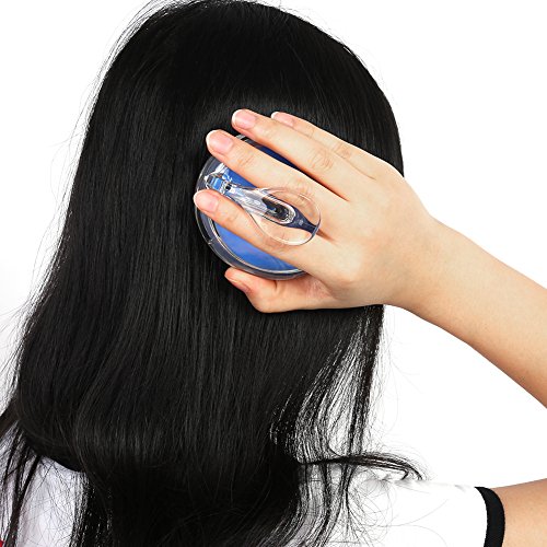 Masajeador de cuero cabelludo, masajeador de cabello, cuidado de la salud champú masajeador de cuero cabelludo ducha cepillo de lavado de pelo masaje herramienta de belleza peine(azul)