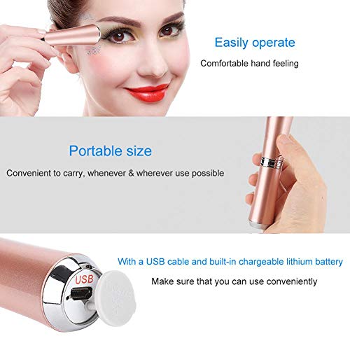 Masajeador de Ojos Eléctrico, Masajeador de Facial, para Cuidado de la Piel del Ojo (oro rosa)