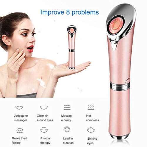 Masajeador de Ojos Eléctrico, Masajeador de Facial, para Cuidado de la Piel del Ojo (oro rosa)