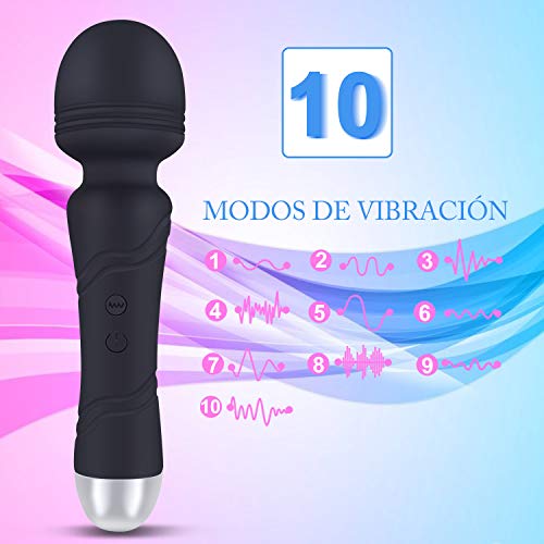 Masajeador Portátil 10 modos,Recargable