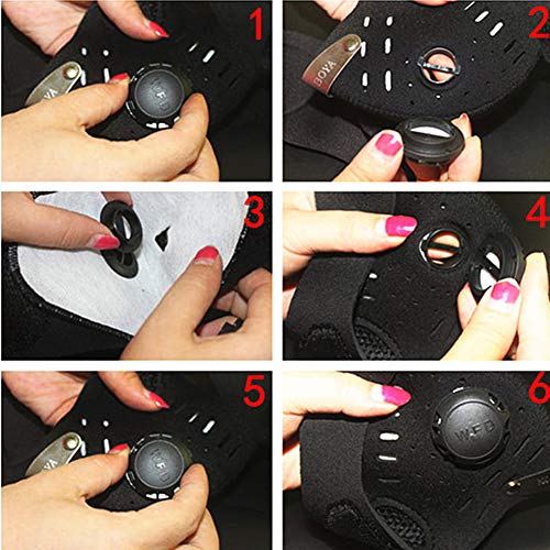 Mascara antipolucion mascaras Bicicleta Máscara Anti contaminación Ciclismo Mascarillas faciales para la contaminación