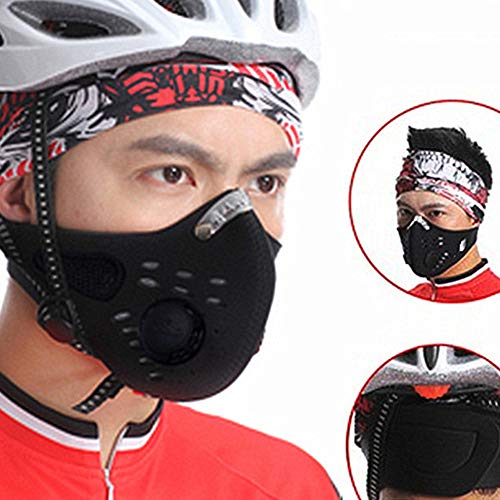Mascara antipolucion mascaras Bicicleta Máscara Anti contaminación Ciclismo Mascarillas faciales para la contaminación