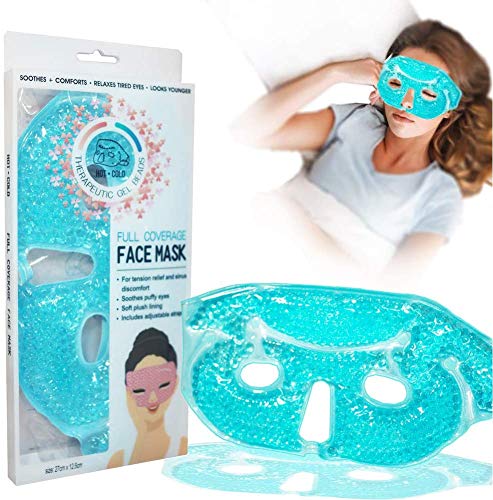 Máscara de Facial de Cuentas de Gel Fría/Caliente para Calmar Círculo Oscuro