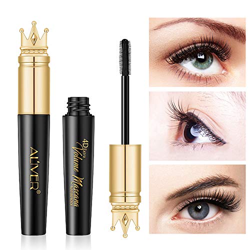 Máscara de pestañas de fibra de seda 4D - Extensión de pestañas impermeable de larga duración Agua tibia lavable Mascara de pestañas 4D Maquillaje de pestañas