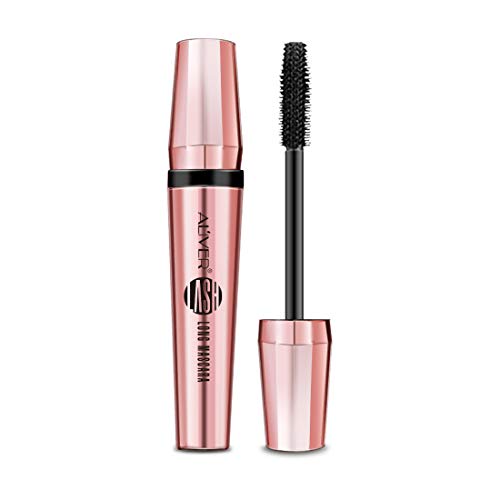 Máscara de pestañas de fibra de seda 4D, Máscara impermeable, Máscara lujosamente más larga, Agrega longitud, profundidad y glamour sin esfuerzo, negro duradero