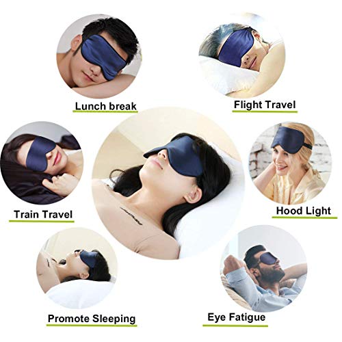 Máscara de Sueño, Antifaz para Dormir,Máscara de Noche,Con Caja de Regalo de Lujo,Ergonómico Máscara de Viaje Máscara para Los Ojos100% Seda Natural Opaco Ultra-douce para Dormir con Bolsa de Viaje