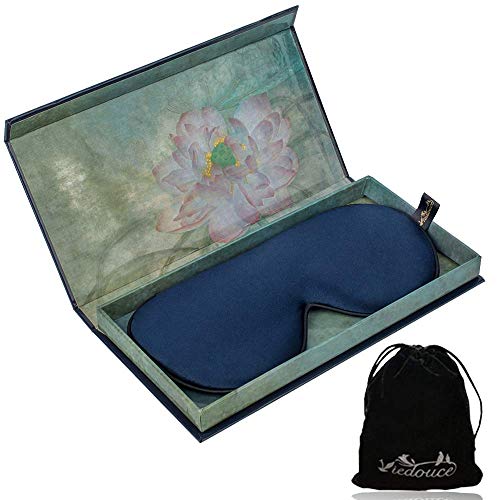 Máscara de Sueño, Antifaz para Dormir,Máscara de Noche,Con Caja de Regalo de Lujo,Ergonómico Máscara de Viaje Máscara para Los Ojos100% Seda Natural Opaco Ultra-douce para Dormir con Bolsa de Viaje