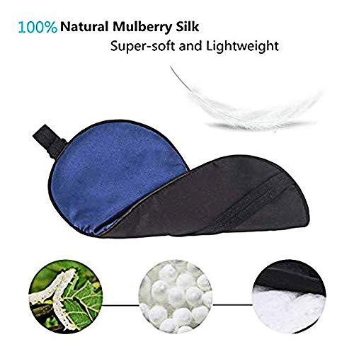 Máscara de Sueño, Antifaz para Dormir,Máscara de Noche,Con Caja de Regalo de Lujo,Ergonómico Máscara de Viaje Máscara para Los Ojos100% Seda Natural Opaco Ultra-douce para Dormir con Bolsa de Viaje