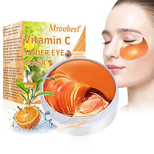 Máscara para los ojos, Ojos Parches, Máscara para ojos de colágeno, Parches Hidrogel para Ojos, Con Vitamina C, Reduce las bolsas bajo los ojo, ojeras, patas de gallo e hinchazón - 30 Pares