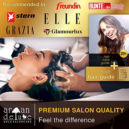 Mascarilla capilar Argan Deluxe con calidad de peluquería 250 ml - tratamiento capilar con aceite de argán para cuidado intensivo