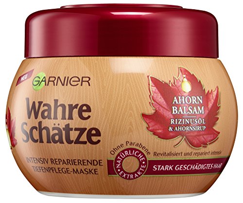 Mascarilla de pelo Garnier. Brillante. Ahorn. Pack de 6 unidades de 300 ml