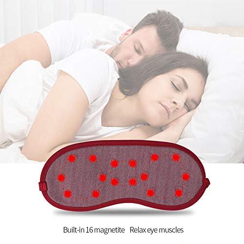 Mascarilla de sueño Masaje magnético ajustable suave y cómodo para viajes siesta, yoga, meditación bloqueo de luz 2 piezas