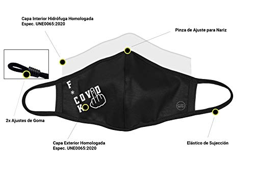 Mascarilla de Tela Homologada Reutilizable - Fuck Covid
